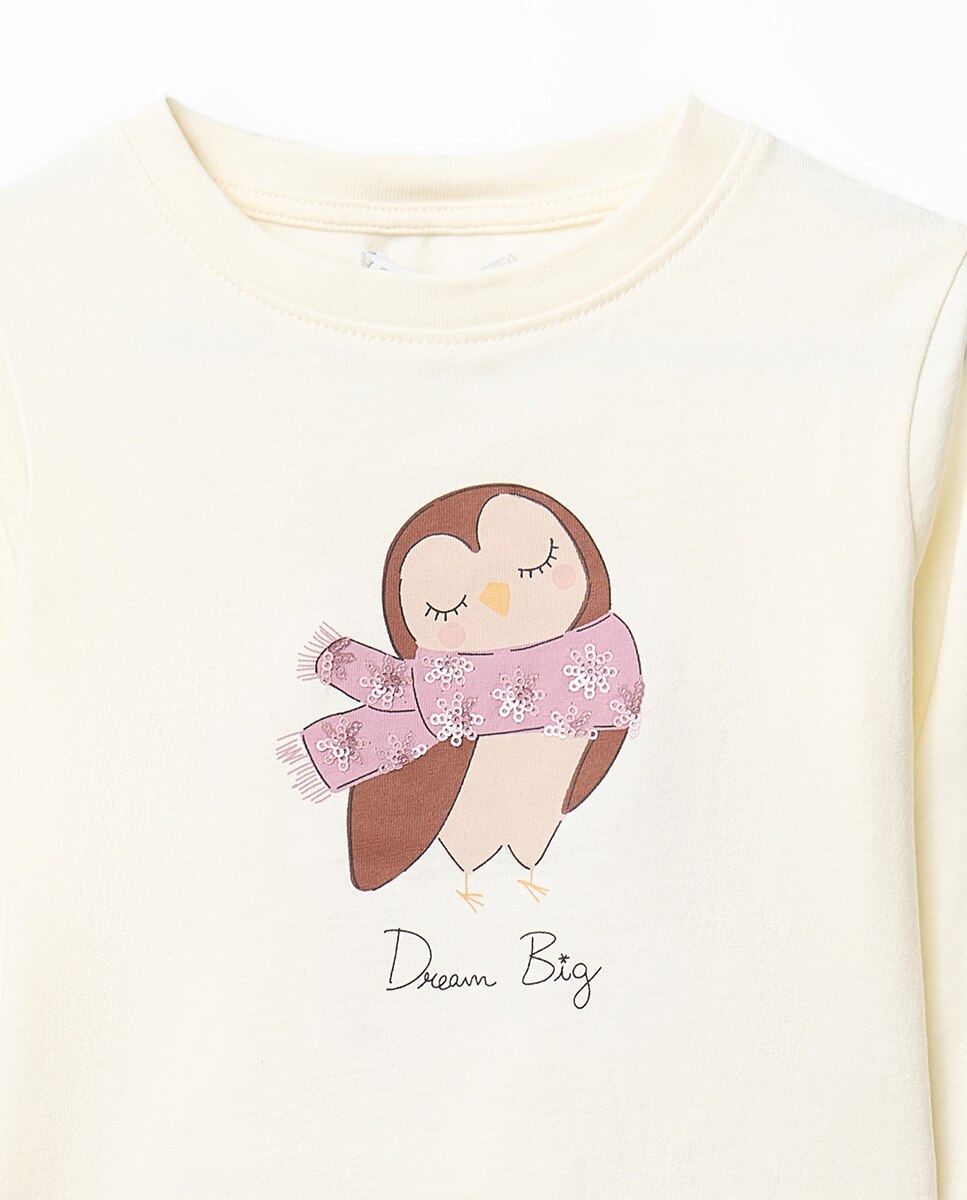 T-shirt Basic com Mocho Sfera 120 Cru-2