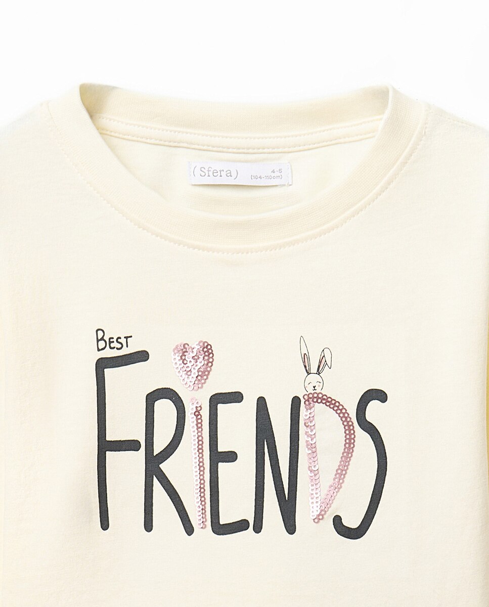 T-shirt Basic Friends Sfera 120 Cru-2