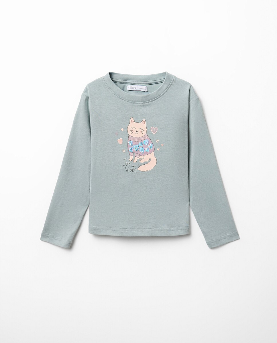 Imagem 0 de T-shirt Basic com Gato