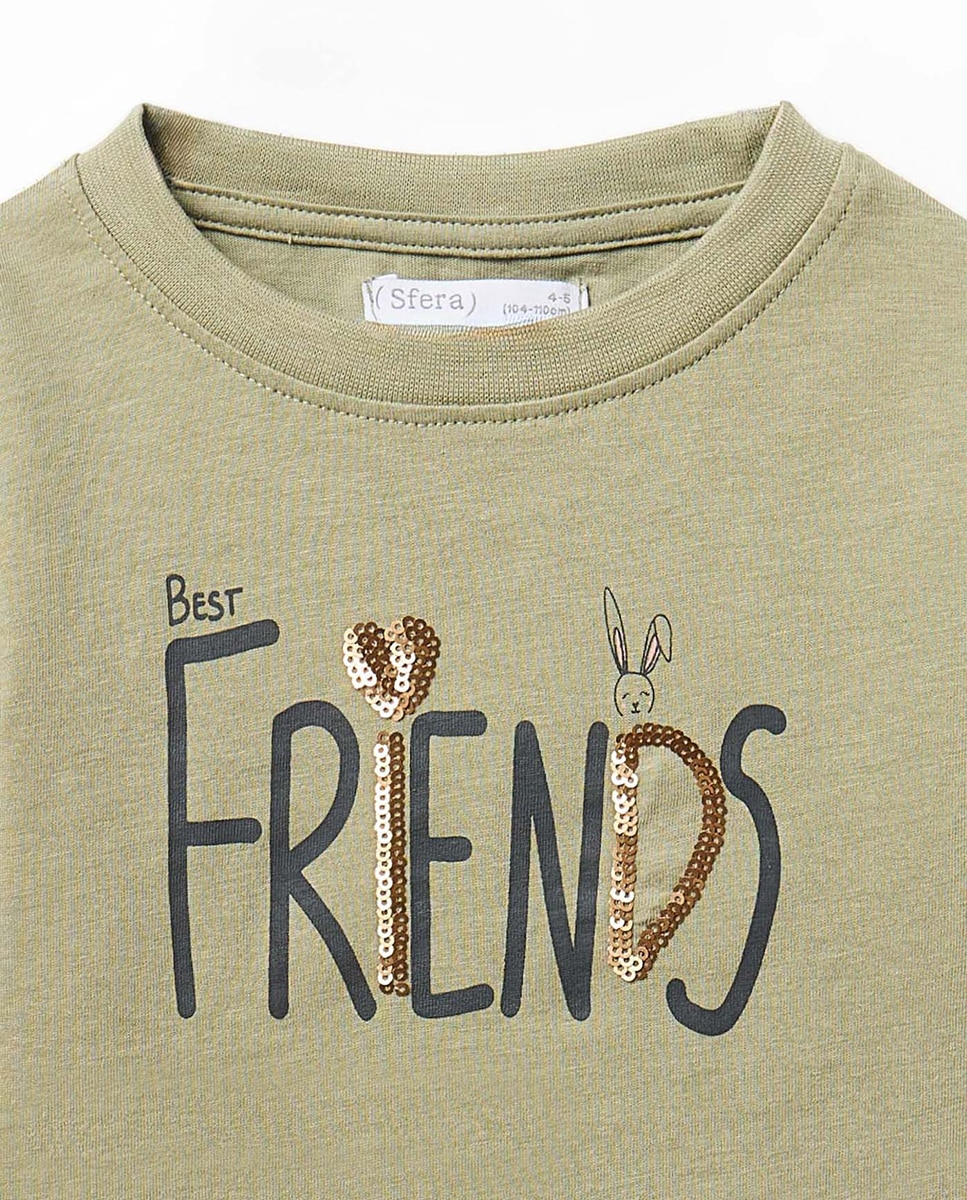 T-shirt Basic Friends Verde-2