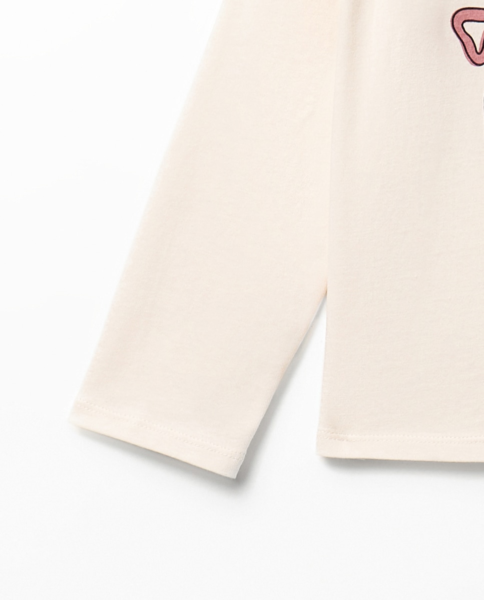 T-shirt com Laços e Tachas Sfera 120 Cru-3