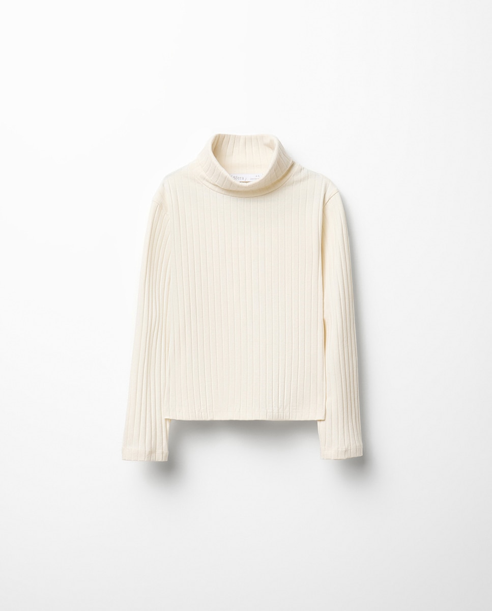 Camiseta basic cuello caja - Sfera - 120 Crudo 120 Crudo-3