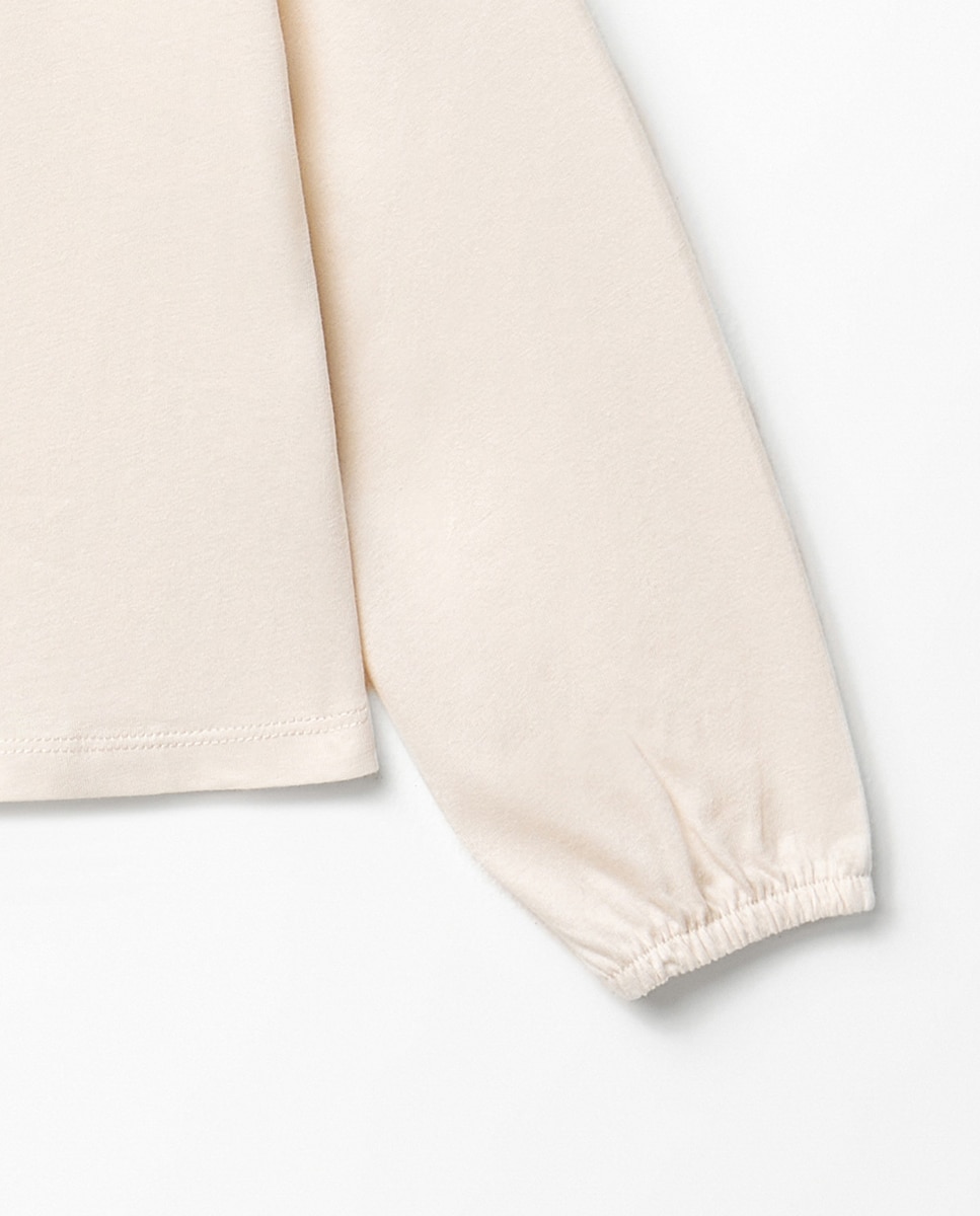 Camiseta doble cuello bordado - Sfera - 120 Crudo 120 Crudo-3