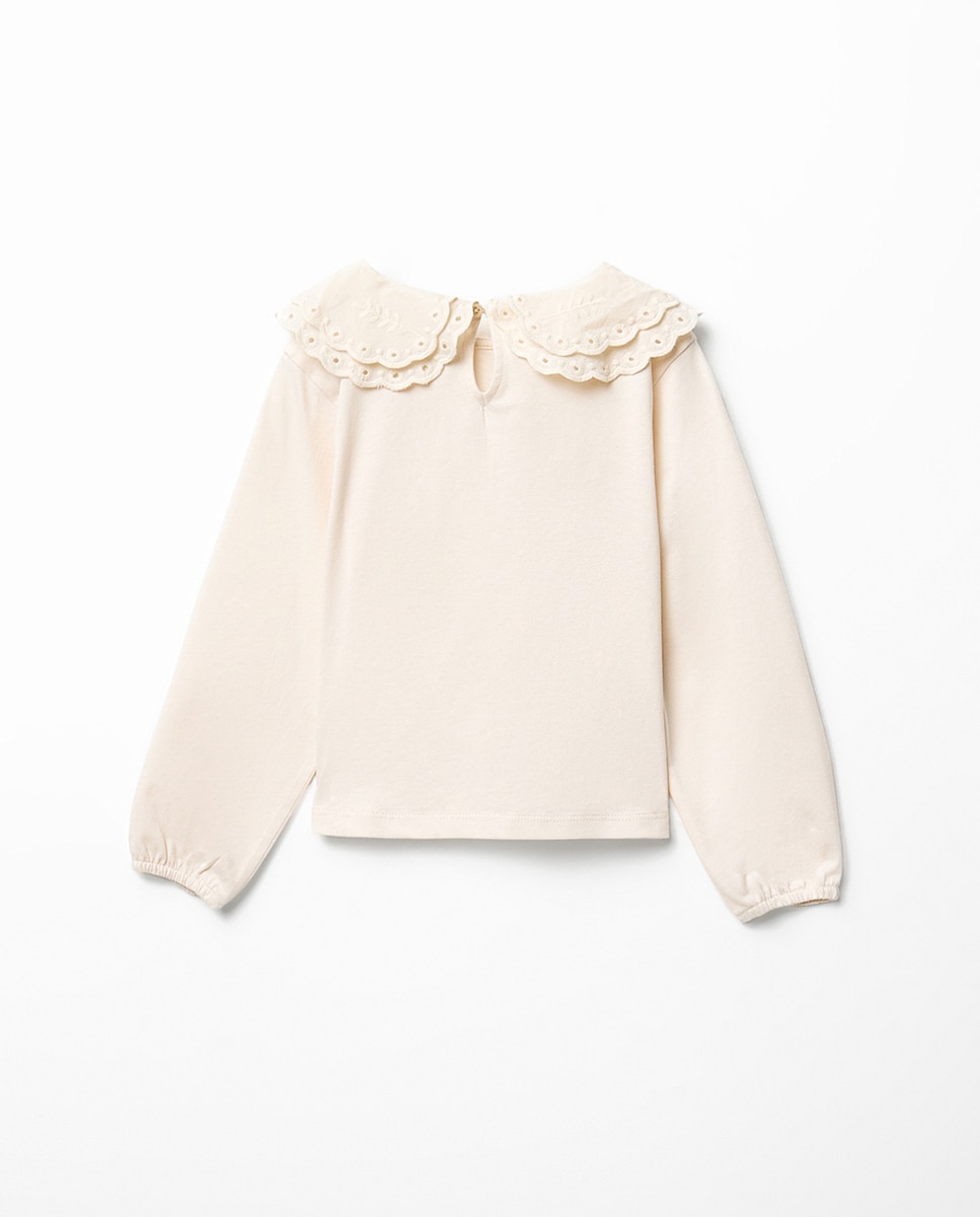 Camiseta doble cuello bordado - Sfera - 120 Crudo 120 Crudo-4