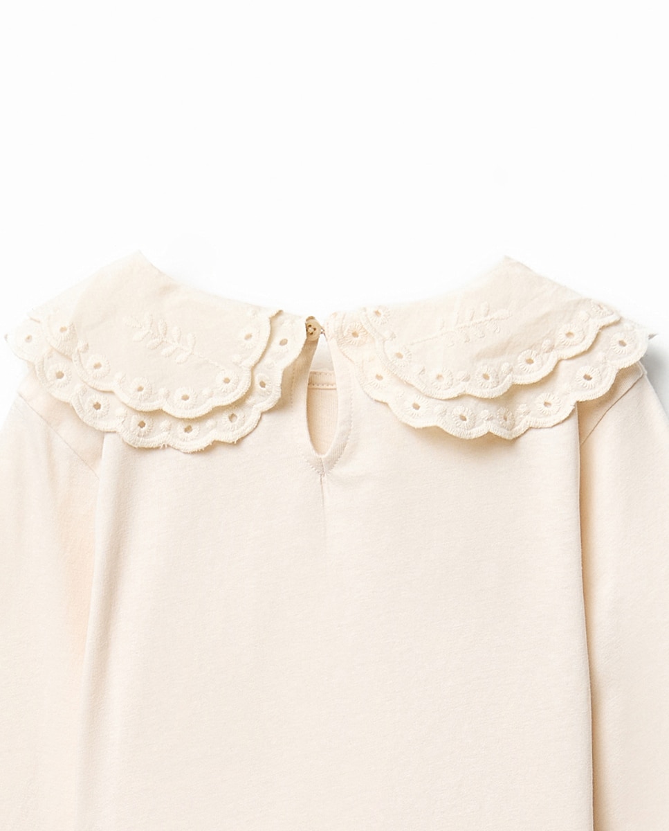 Camiseta doble cuello bordado - Sfera - 120 Crudo 120 Crudo-5