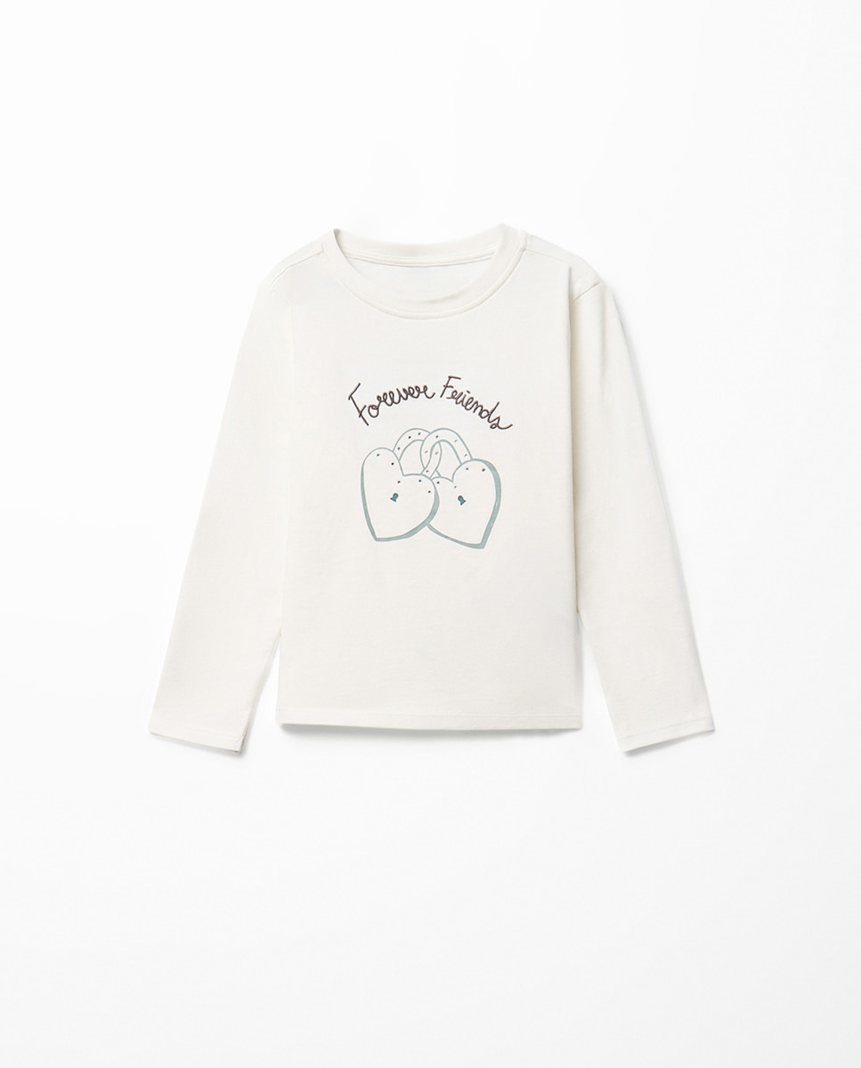 Imagem 0 de T-shirt com Corações e Cadeado
