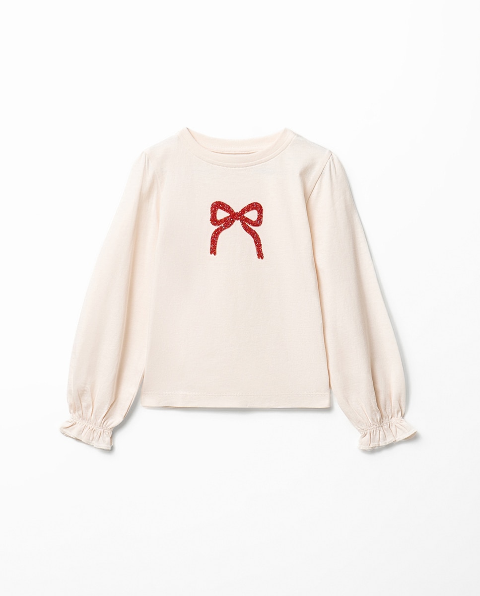 Camiseta lazo circonitas - Sfera - 120 Crudo 120 Crudo-1
