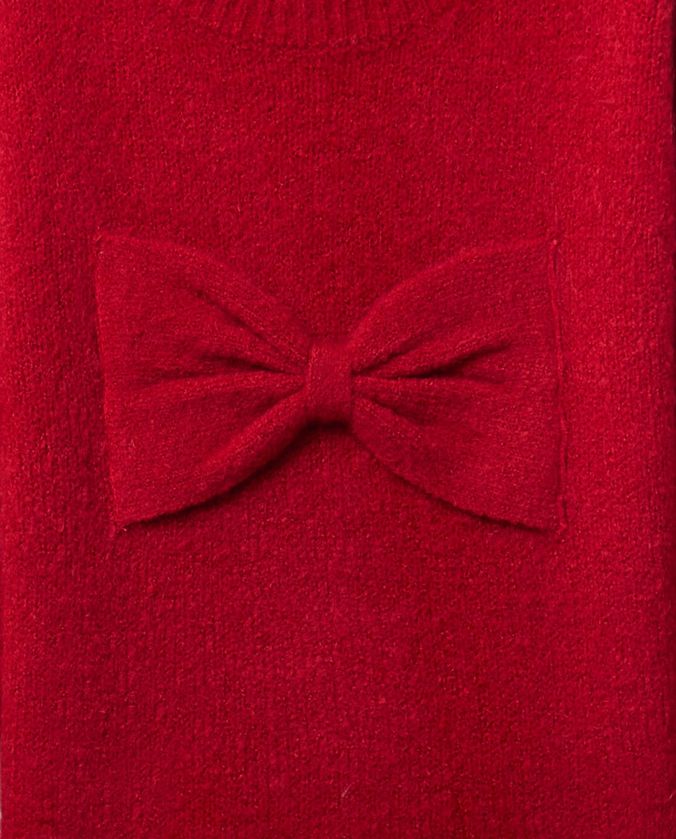 Camisola de Malha com Super Laço Vermelho-7