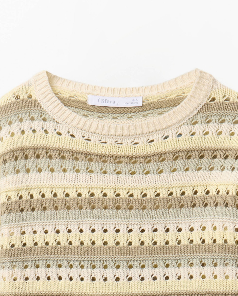 Camisola de Malha com Fantasia às Riscas Sfera Multicolor-4