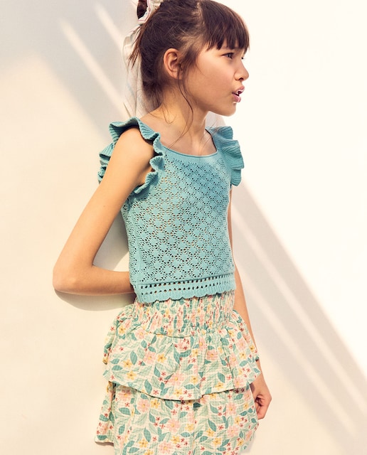 Imagen 0 de Top tricot desagujado