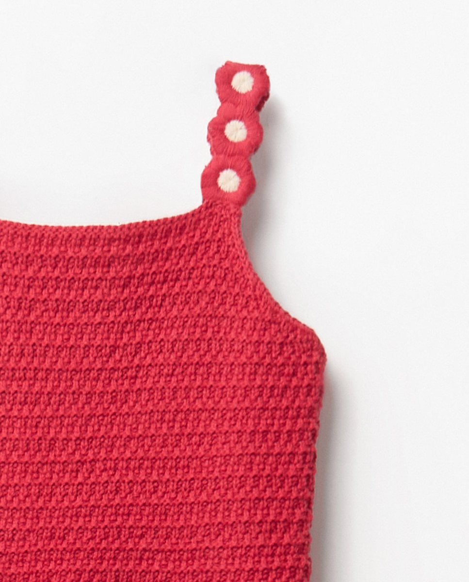 Top de Tricot de Alças Sfera Vermelho-3