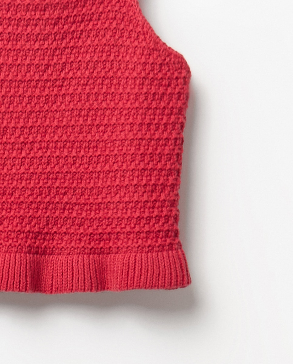 Top de Tricot de Alças Sfera Vermelho-4