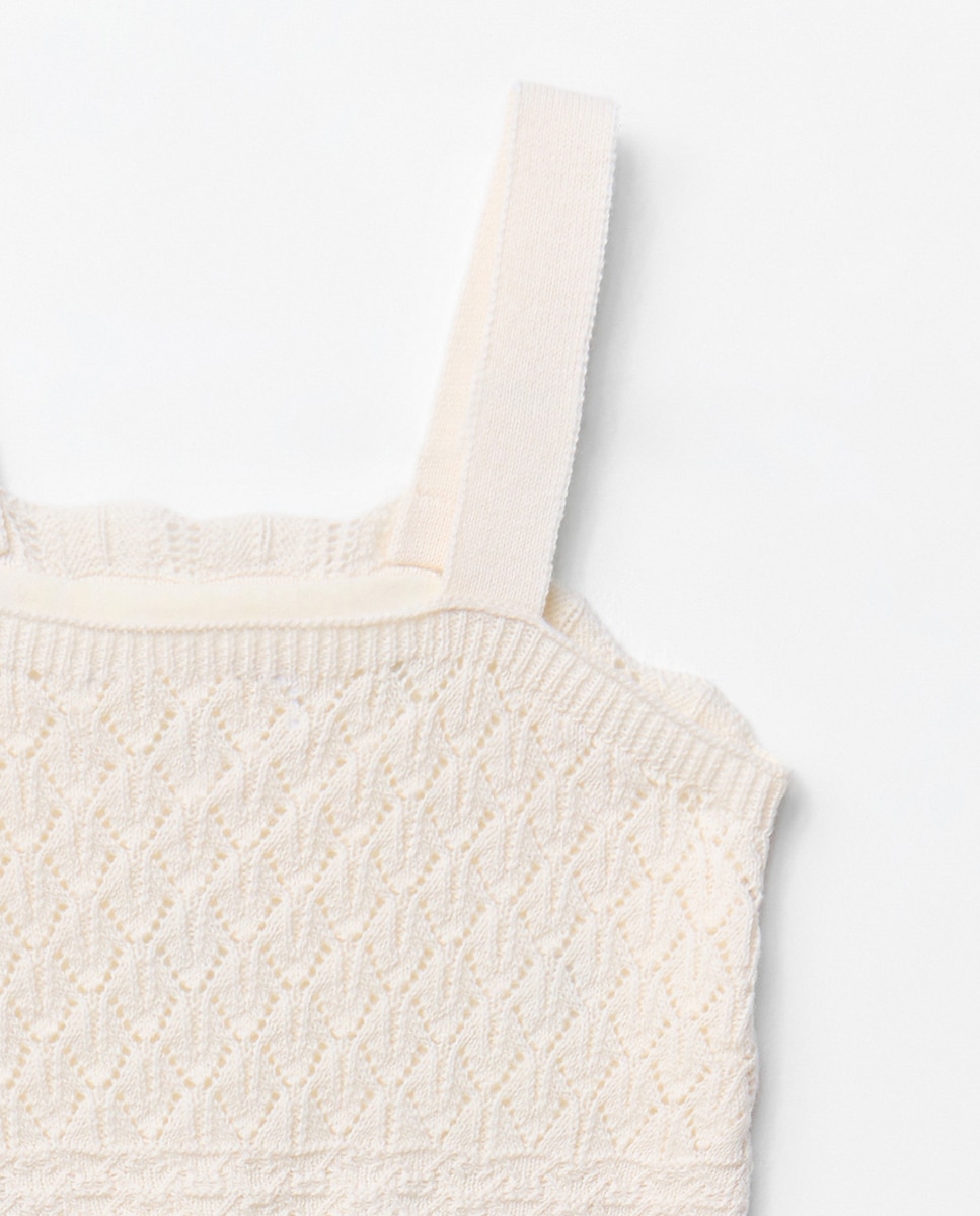 Top de Tricot com Bordados Sfera Azul-6