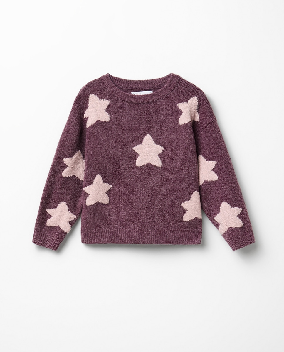 Jersey intarsia print - Sfera - Morado Morado-1