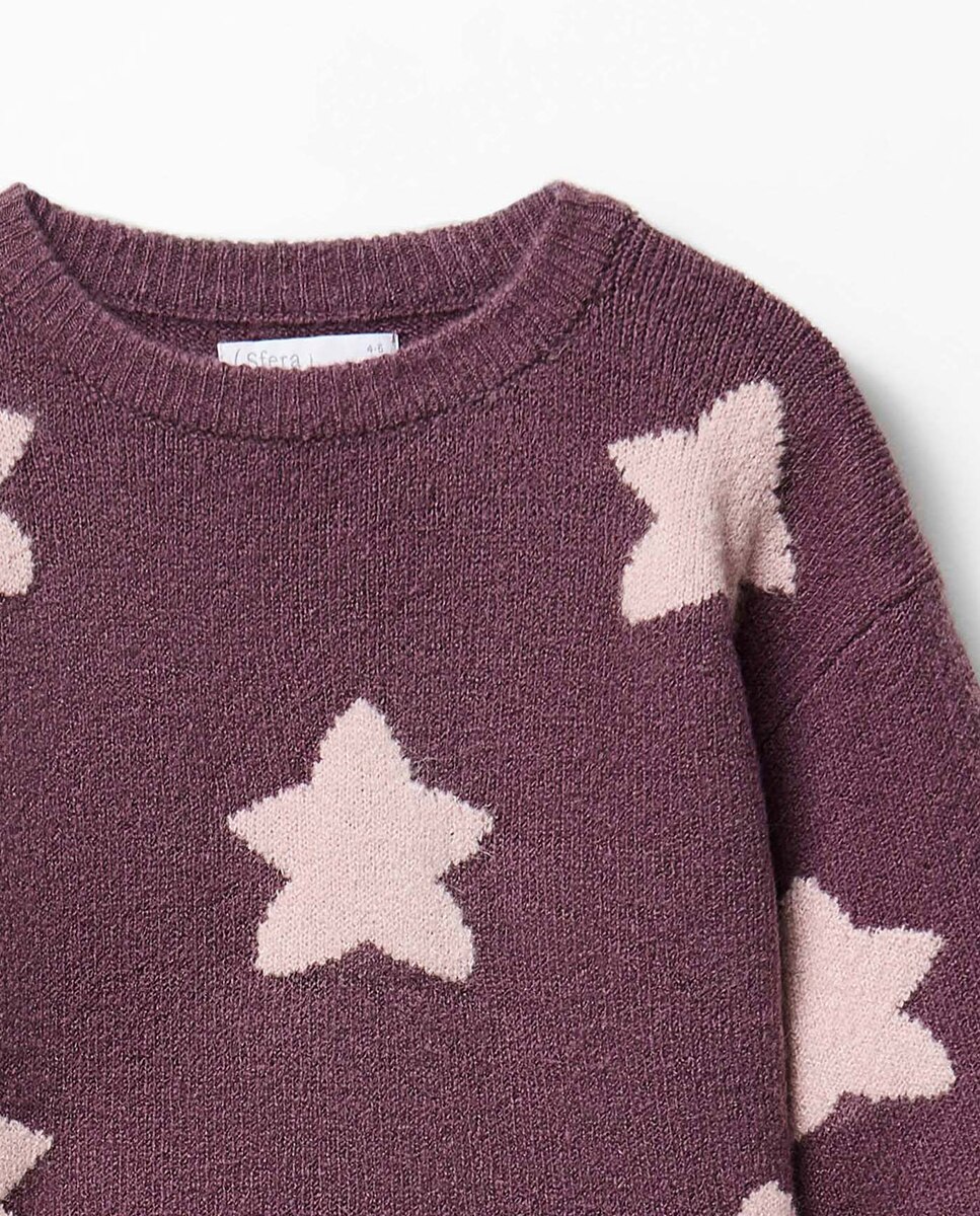 Jersey intarsia print - Sfera - Morado Morado-2