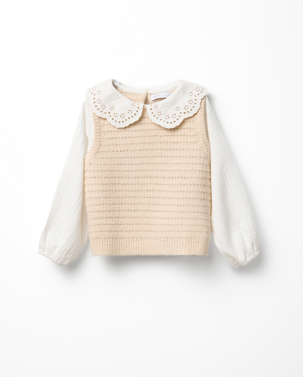 Imagem 0 de Conjunto Combinado de Tricot Tipo Blusa