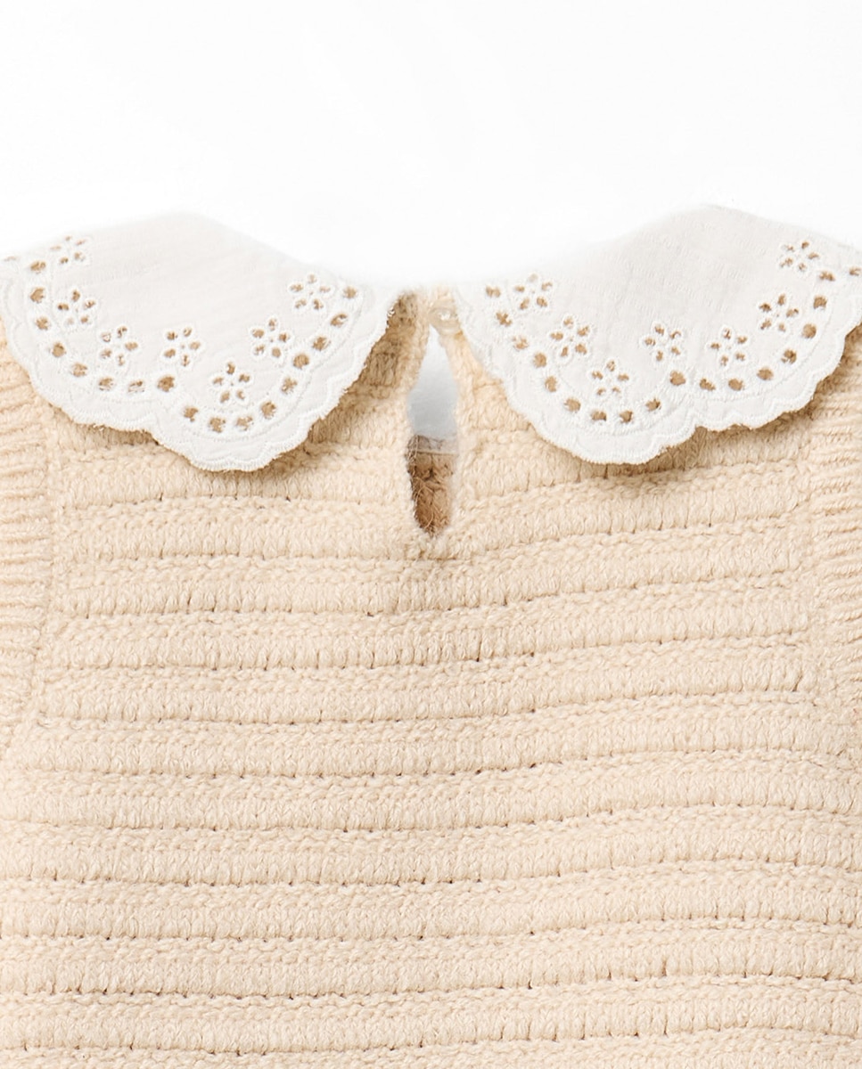 Conjunto Combinado de Tricot Tipo Blusa 120 Cru-4