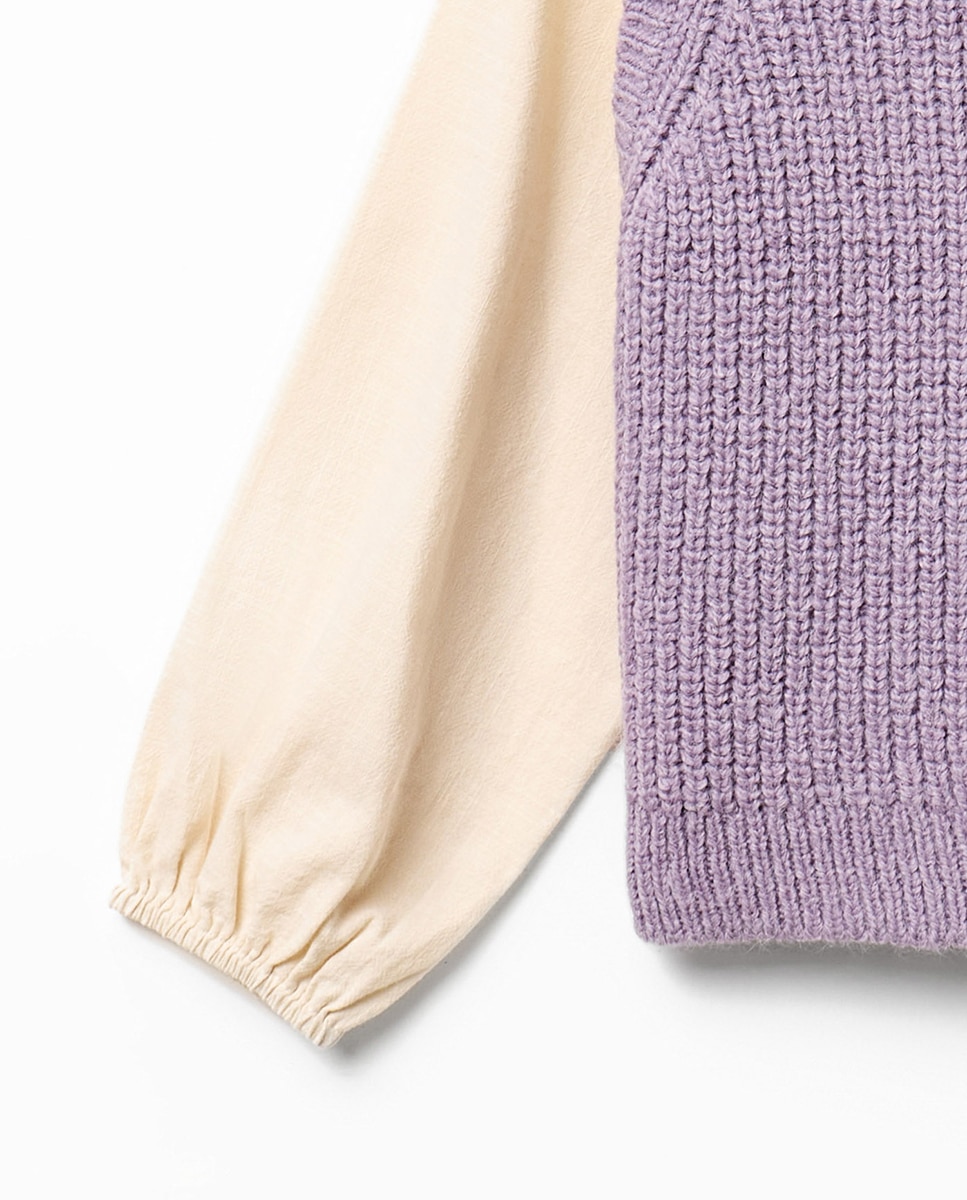 Combinado tricot blusa - Sfera - 282 Malva 282 Malva-2