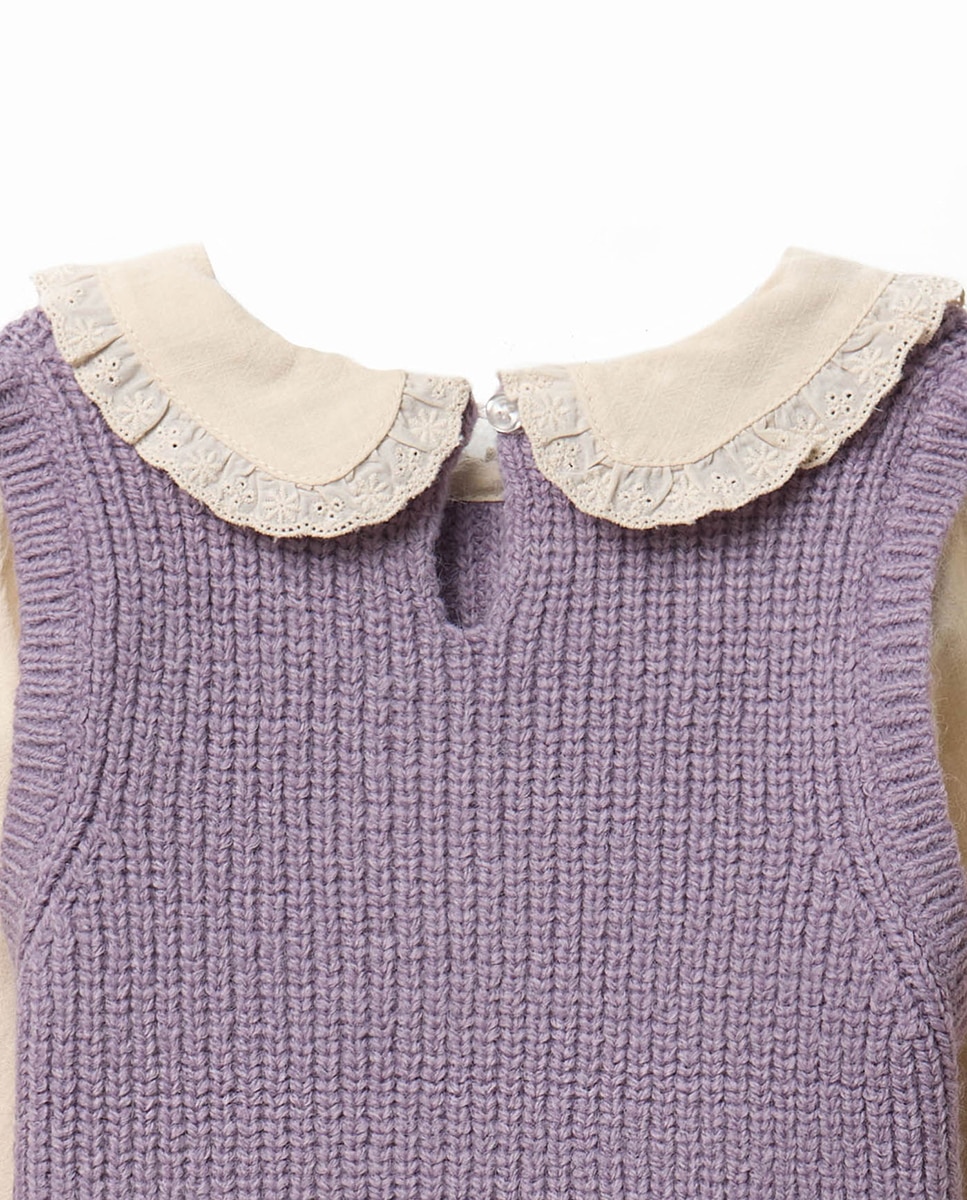 Combinado tricot blusa - Sfera - 282 Malva 282 Malva-3
