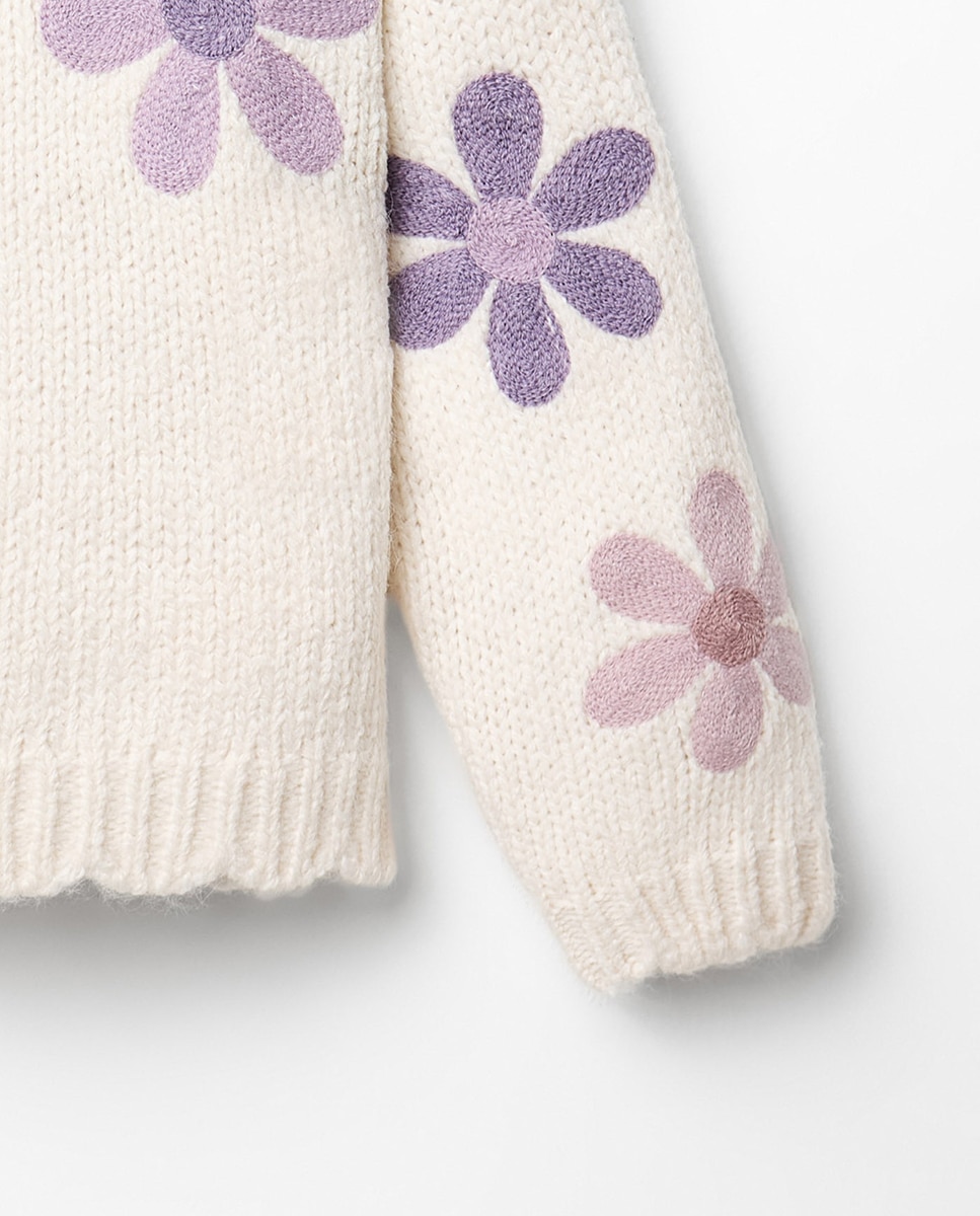 Jersey flores bordadas - Sfera - 120 Crudo 120 Crudo-3