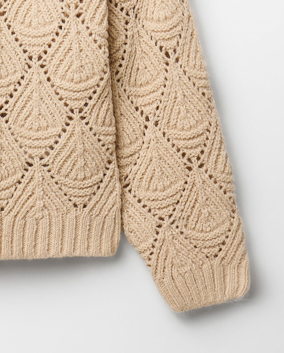 Jersey polo calado - Sfera - Beige Beige-3