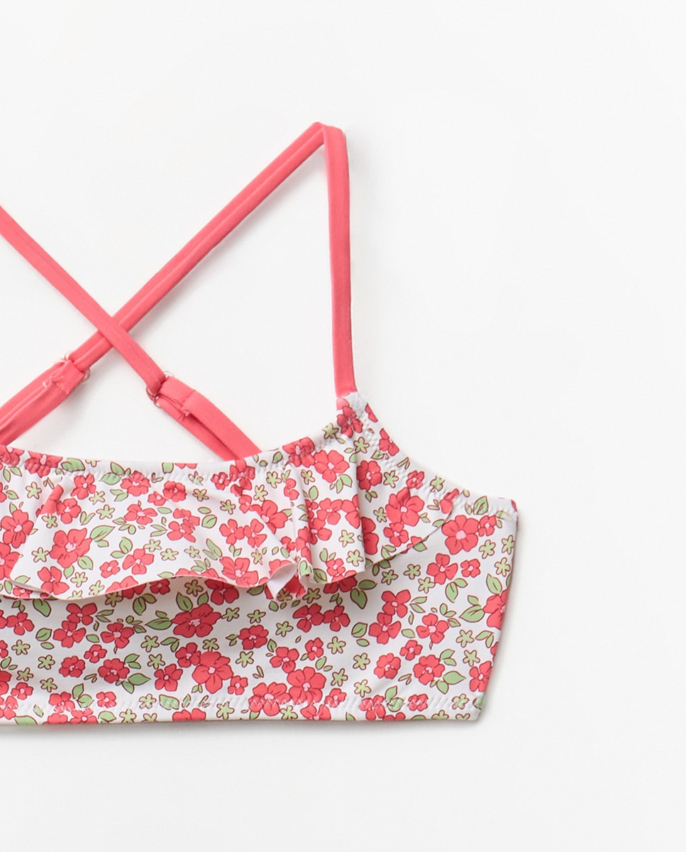 Biquíni com Estampado Floral Vermelho-2