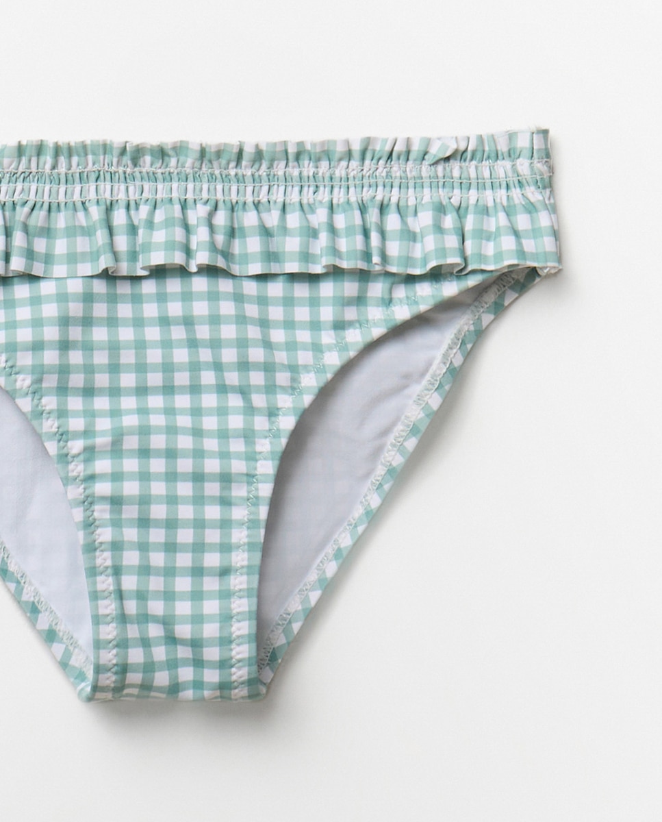 Cueca de Banho com Vichy Verde-2