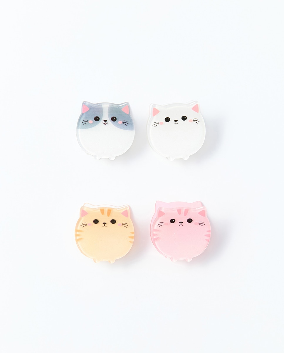 Imagem 0 de Pack de 4 Molas com Cara de Gato