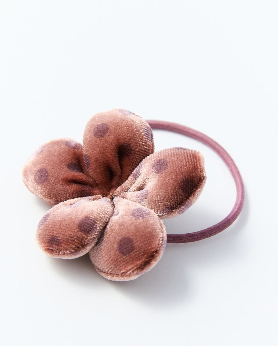 Pack de Elásticos com Flor e Coração Sfera Castanho-2