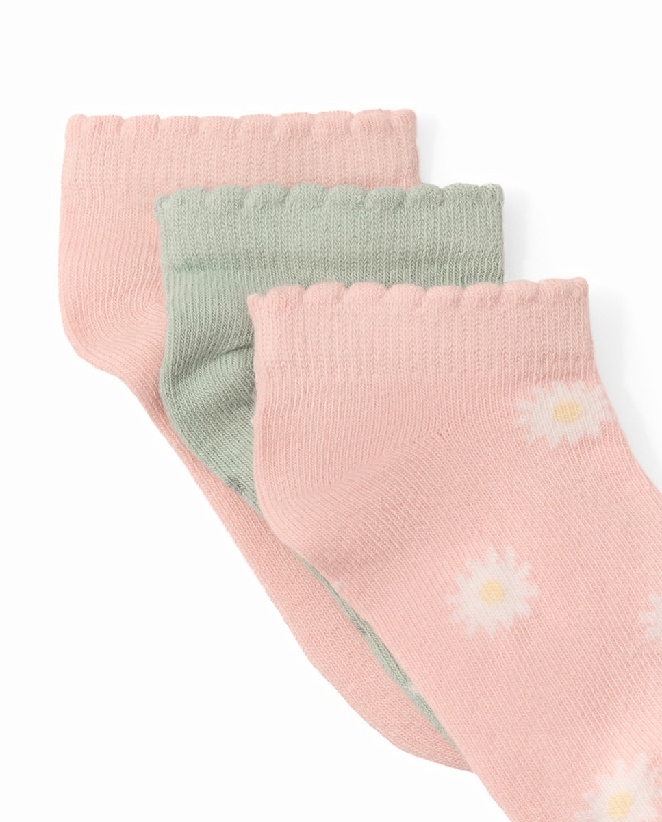 Pack de Três Pares de Meias Rosa-2