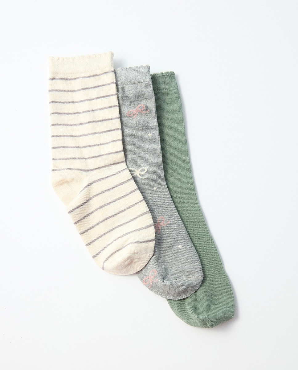 Imagem 0 de Pack de 3 Pares de Meias com Laços
