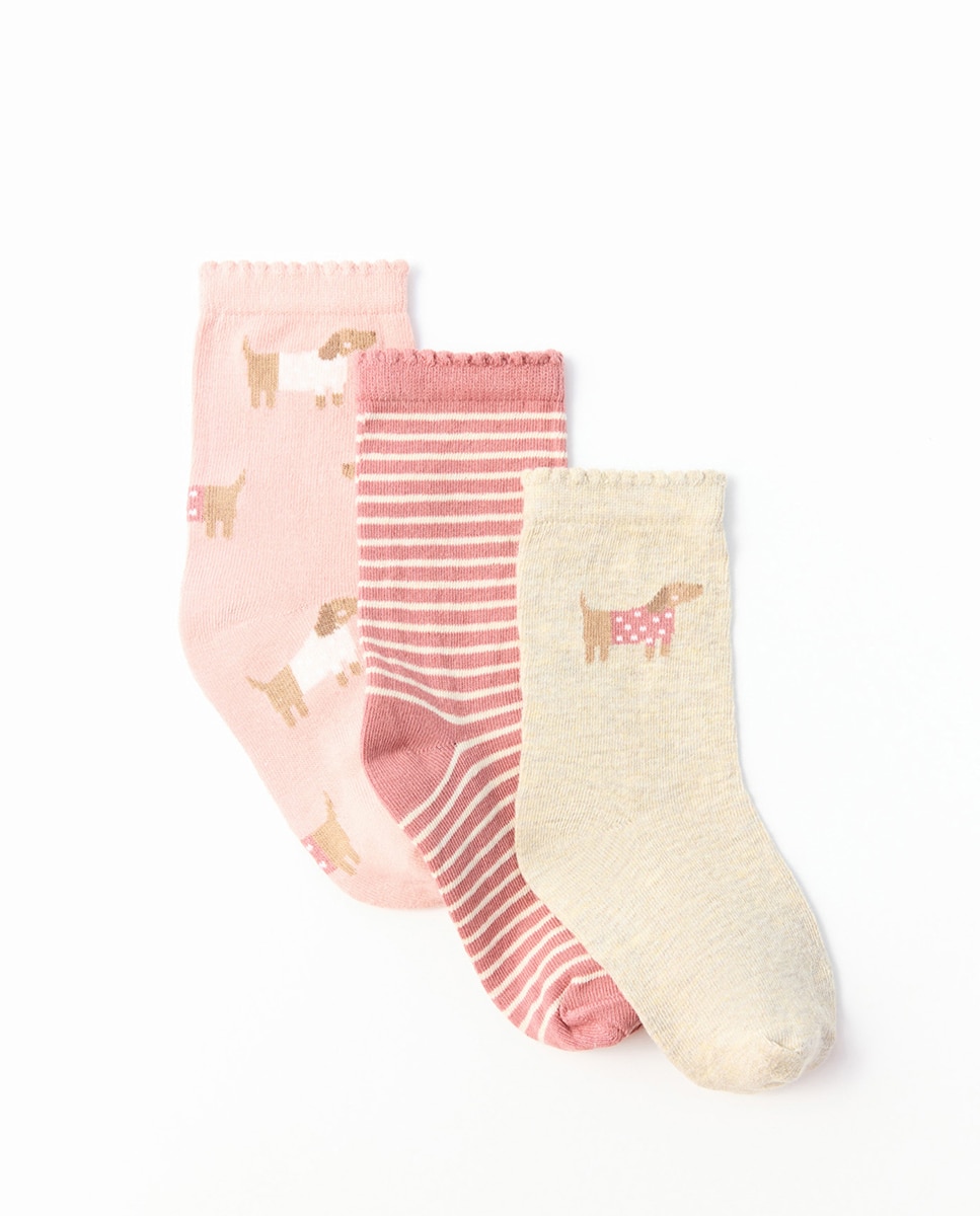 Imagem 0 de Pack de 3 Pares de Meias com Cão