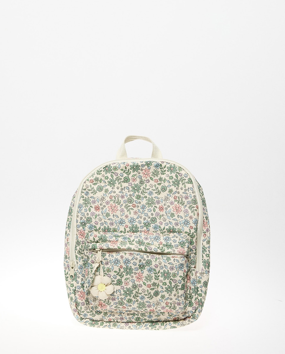 Mochila com Estampado Floral Multicolor-5