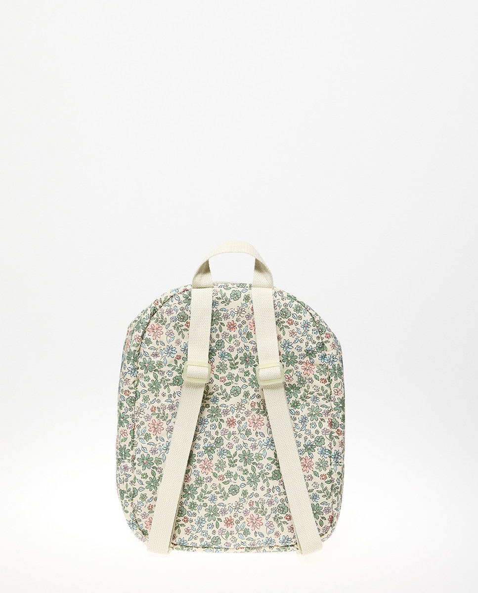 Mochila com Estampado Floral Multicolor-8