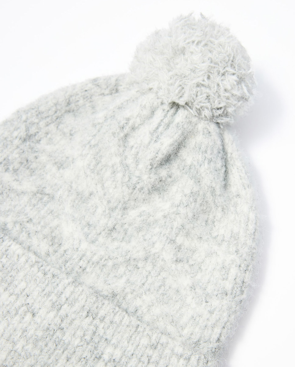 Gorro de Malha com Fantasia Cinzento-claro-2