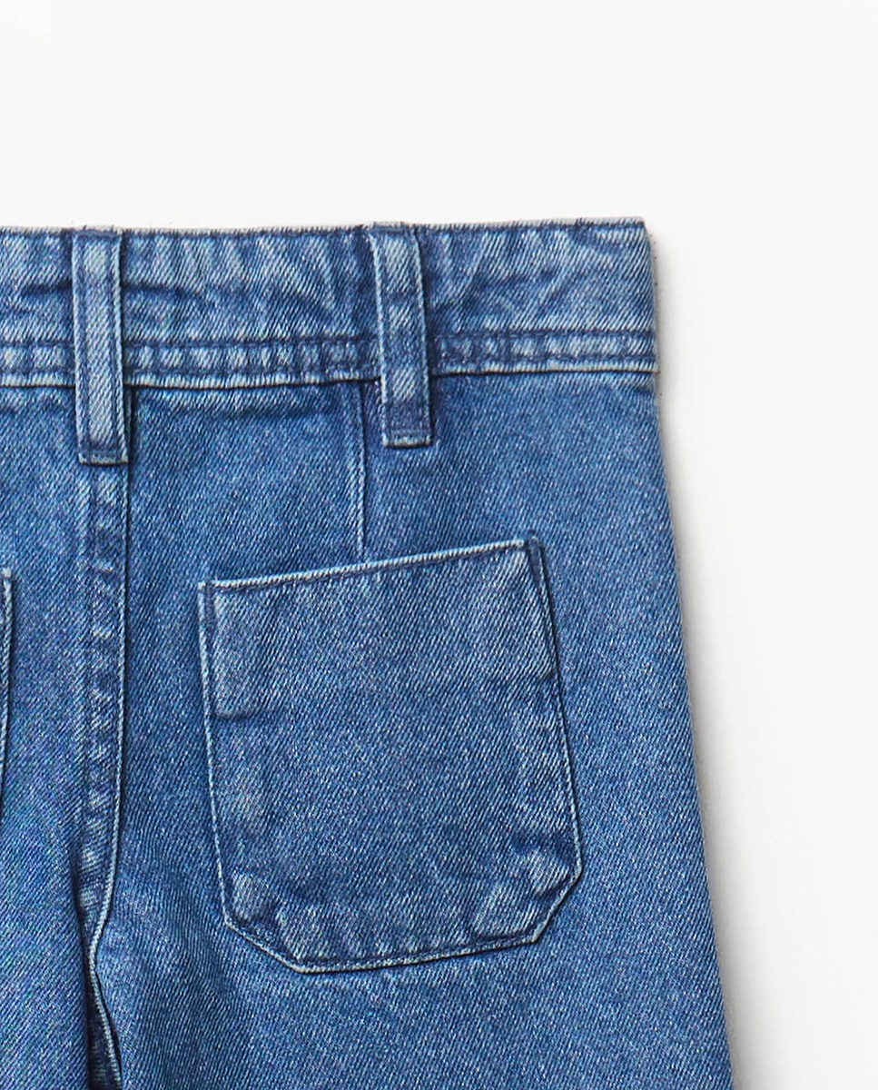 Jeans Marine com Bolso Azul-médio-6