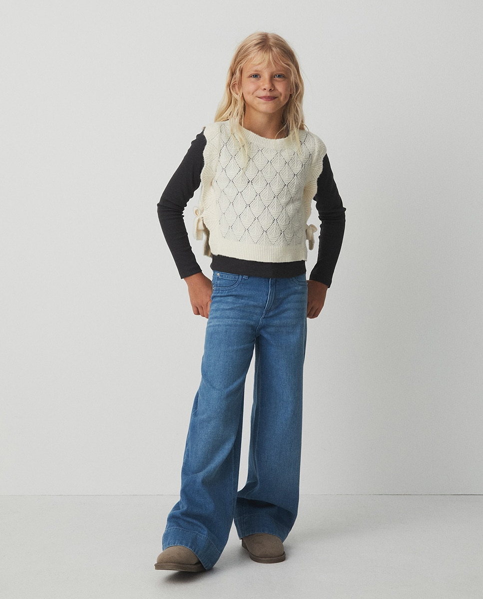 Imagen 0 de Pantalón denim wide leg