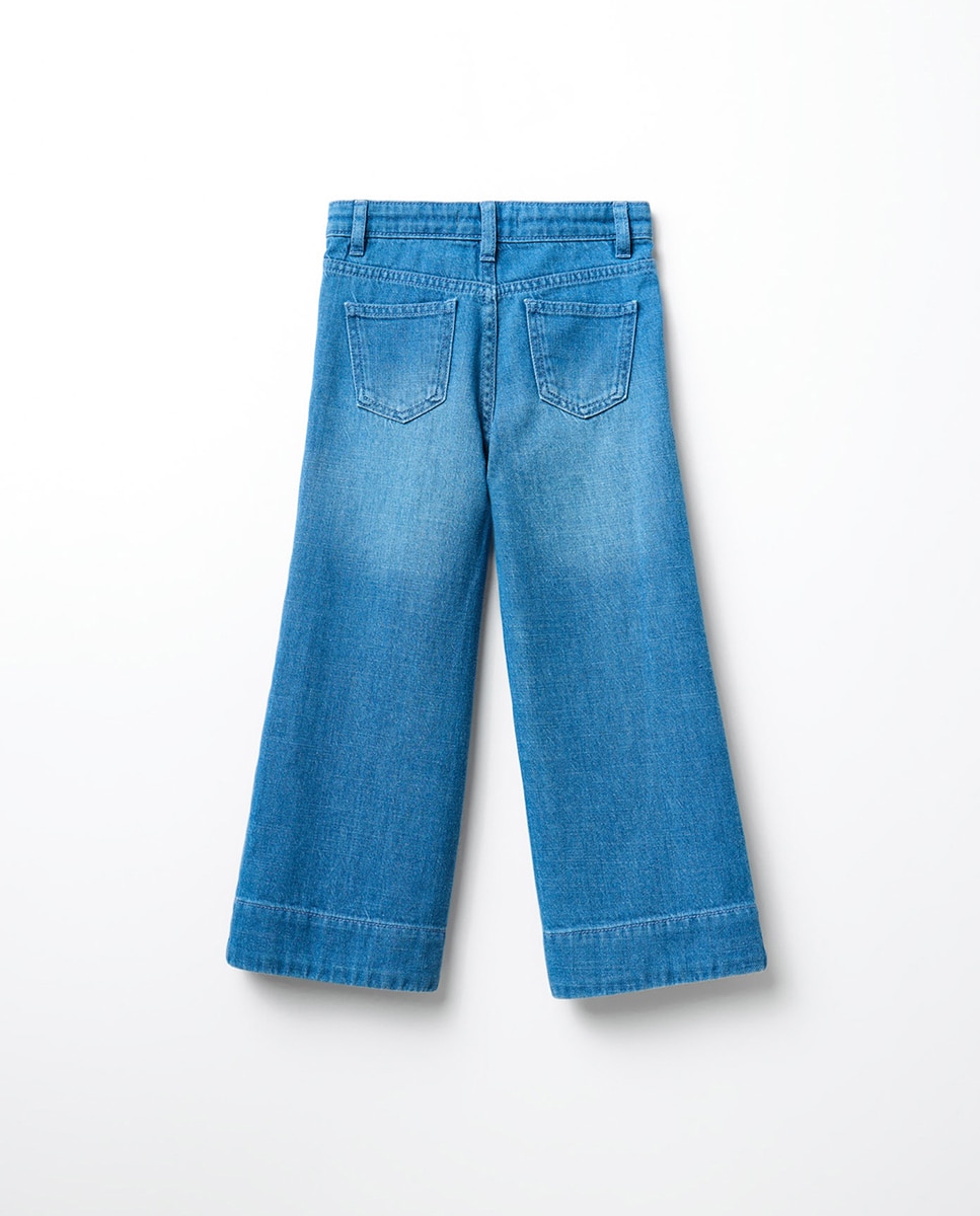 Jeans Wide Leg Sfera Azul pálido-3