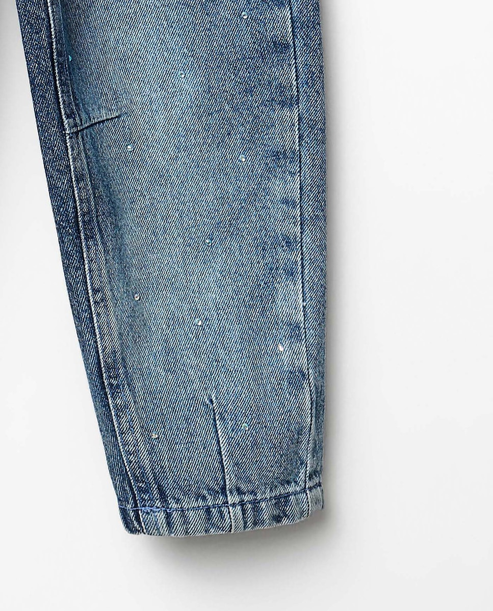 Jeans Básicas com Strass Cerúleo-3