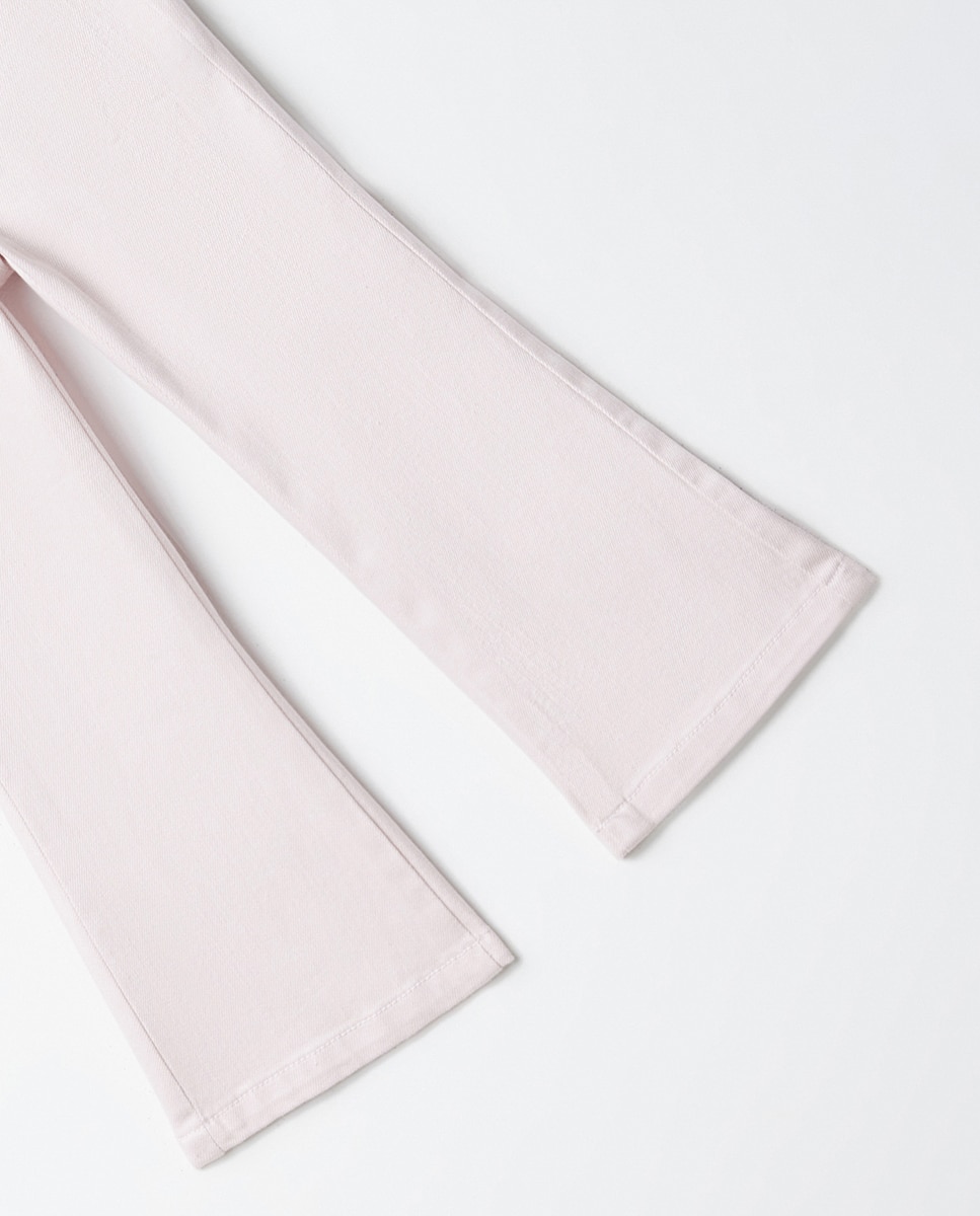 Pantalon flare denim - Sfera - Crudo Rosa-3
