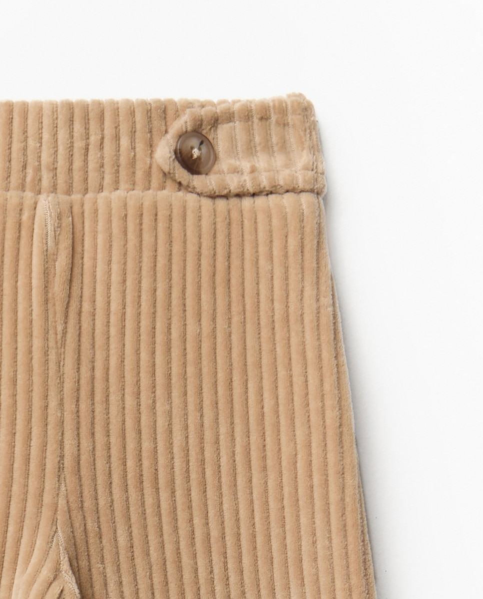 Pantalón ancho velour - Sfera - Camel Camel-2