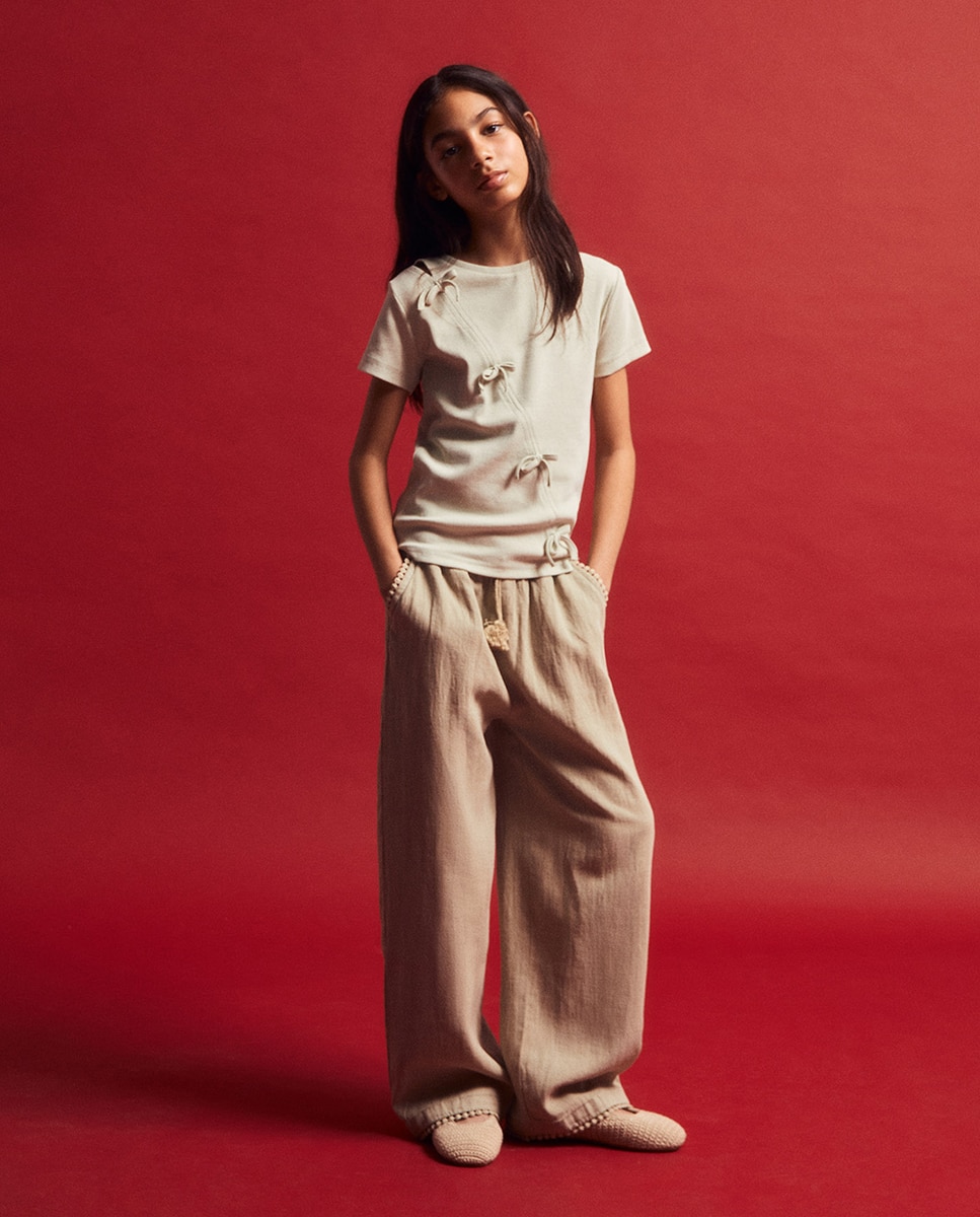 Calças de Linho Caqui-1