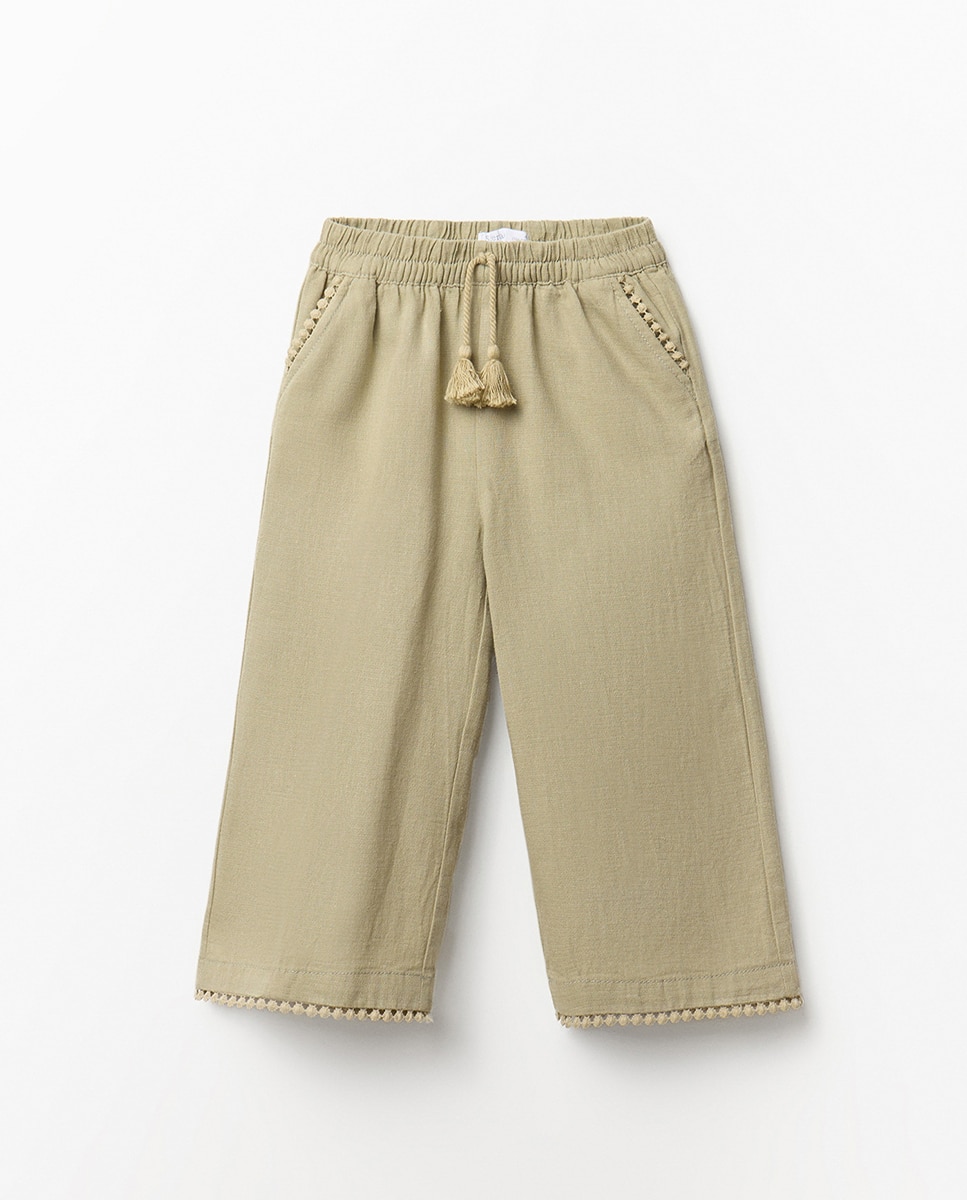 Calças de Linho Caqui-4
