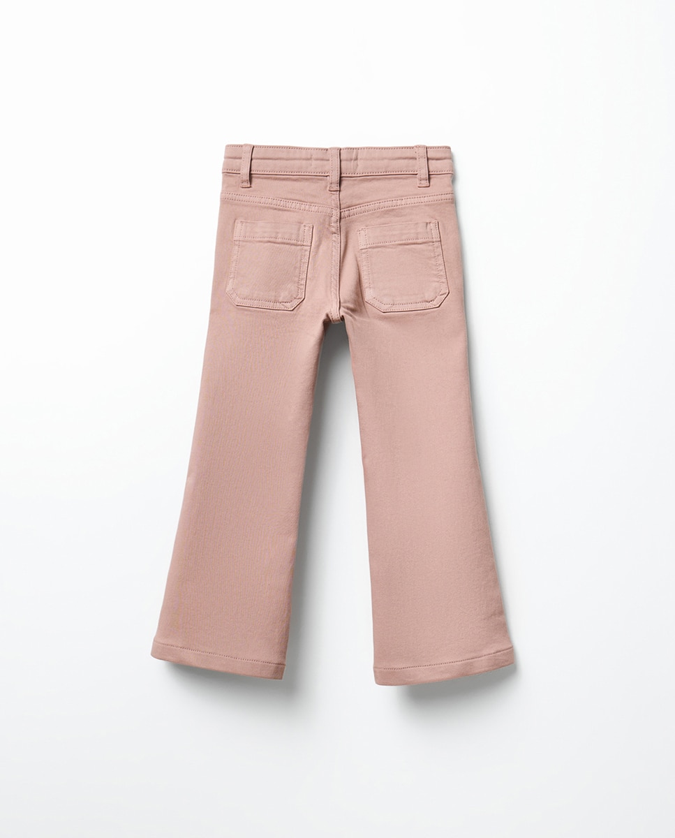 Calças Flare com Tachas Sfera 284 Lilás-3