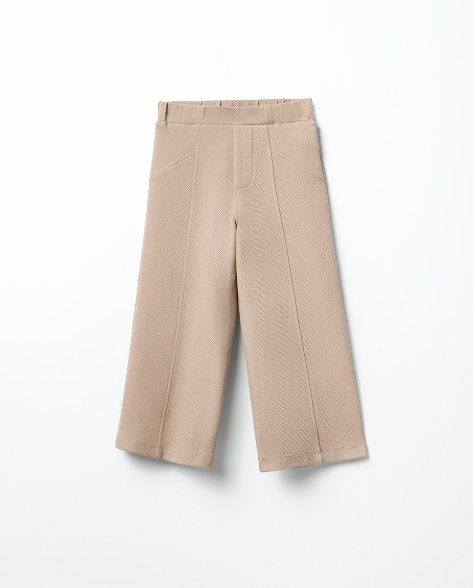 Pantalón tejido estructura - Sfera - Beige Beige-1