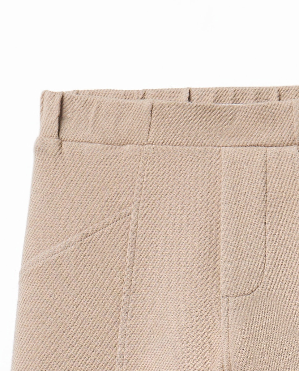 Pantalón tejido estructura - Sfera - Beige Beige-2