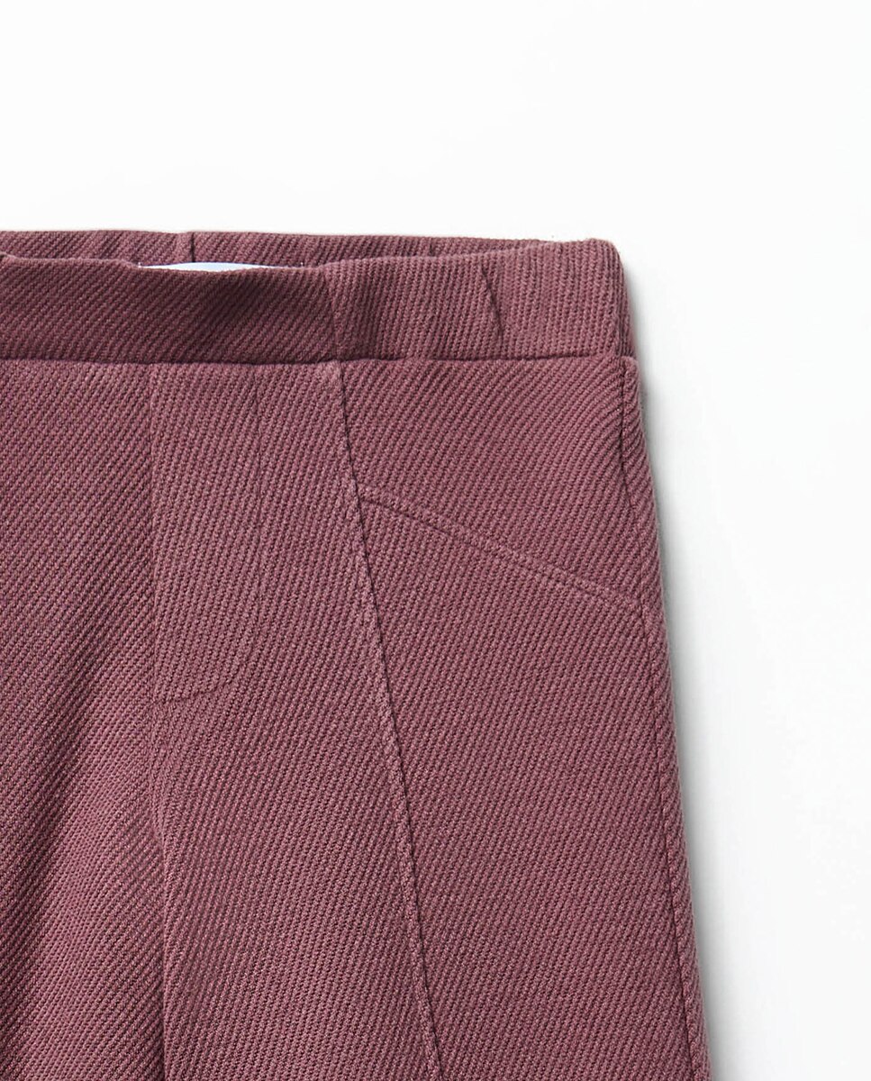 Pantalón tejido estructura - Sfera - 230 Rosa oscuro 230 Rosa oscuro-2
