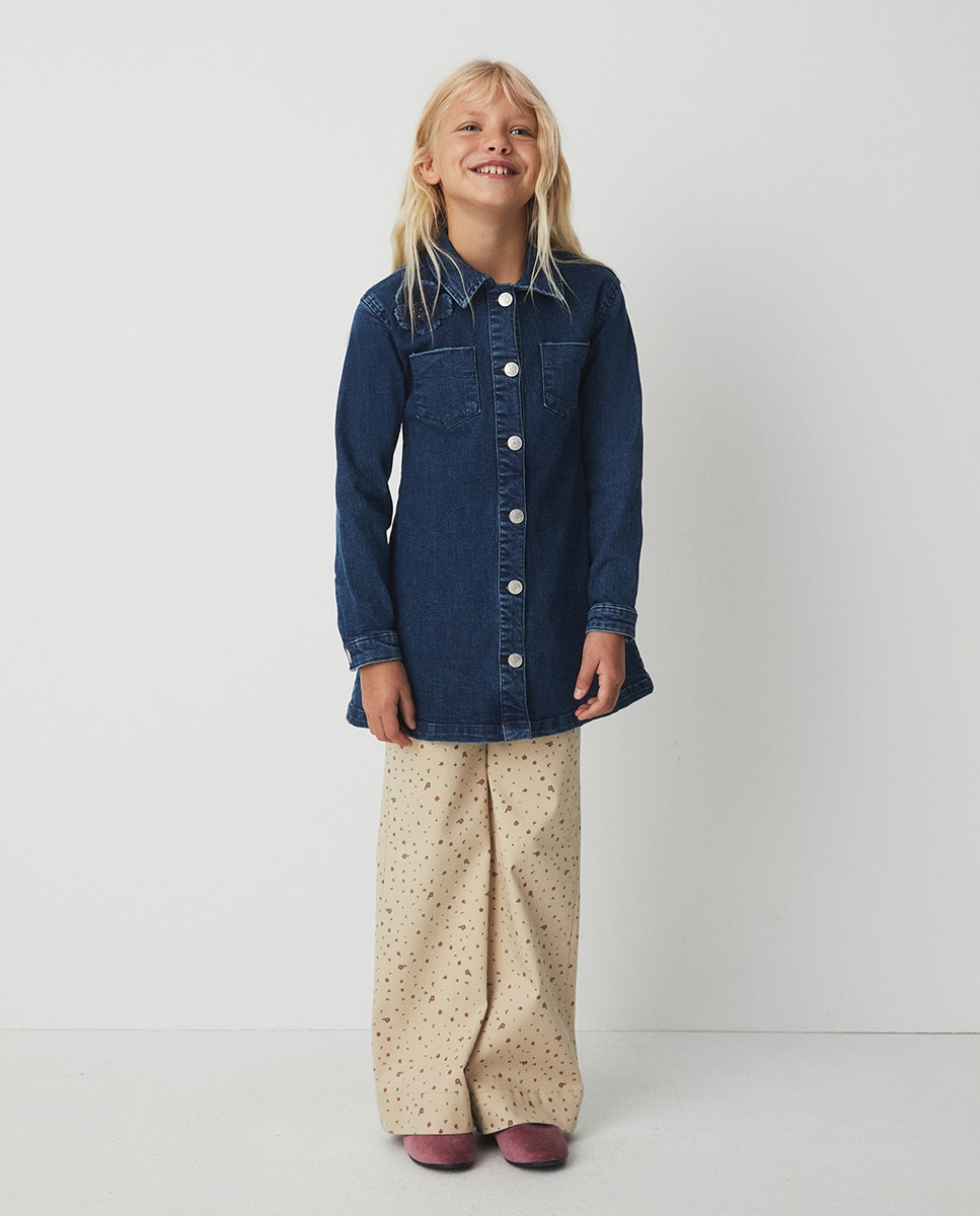 Pantalón twill print - Sfera - 120 Crudo 120 Crudo-1