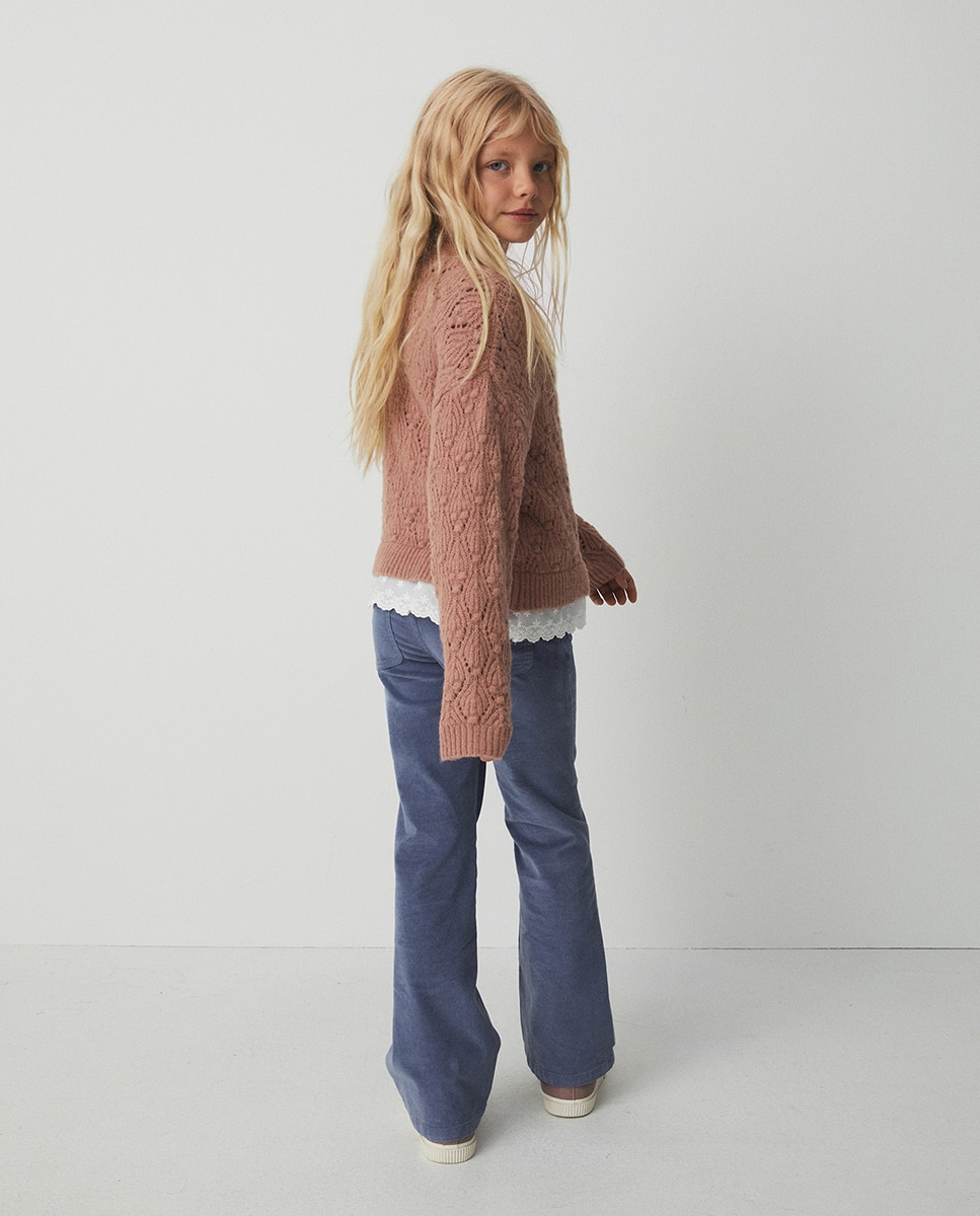 Pantalón pana flare - Sfera - 400 Azul 400 Azul-1