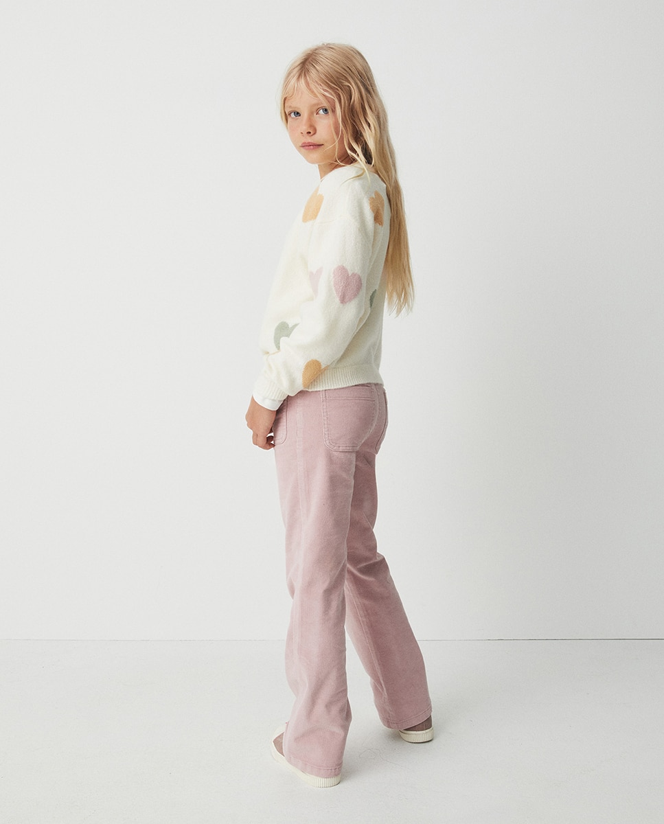 Pantalón pana flare - Sfera - 284 Lila 284 Lila-1